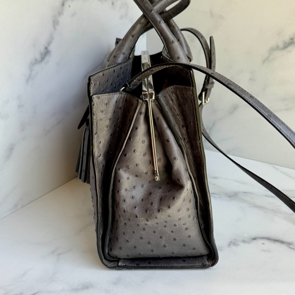 Coach Limited Edition Pinnacle Leighton in Ostrich Embossed Leather - Gray - Picture 5 of 9